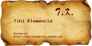 Tihi Klemencia névjegykártya